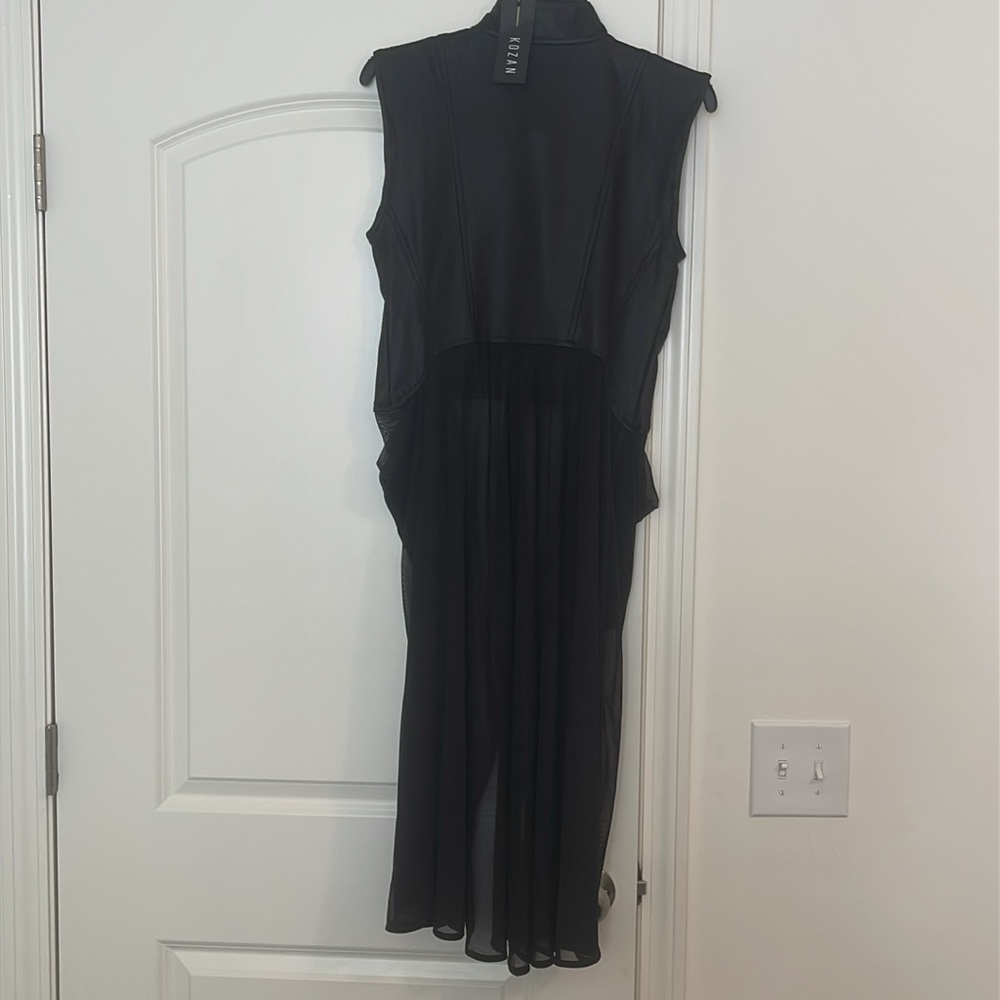 NWT Kozan Margot Sleeveless Vest Black Mesh w/ Pockets Size S NWT - Picture 3 of 8
